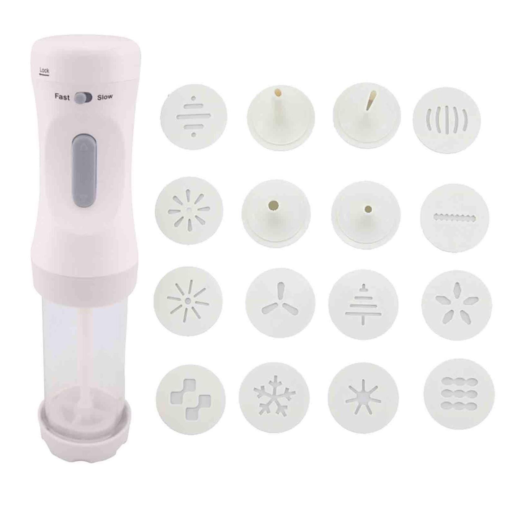 Electric Cookie Press Gun, Spritz Cookie Press For Baking, Cookie Press Gun Kit, Cookie Molds, Churro Maker, Biscuit Cutter, Cookie Decorating Kit for Cookie Baking - CookCave