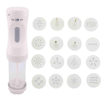 Electric Cookie Press Gun, Spritz Cookie Press For Baking, Cookie Press Gun Kit, Cookie Molds, Churro Maker, Biscuit Cutter, Cookie Decorating Kit for Cookie Baking - CookCave