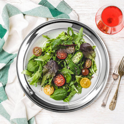 Elsjoy 4 Pack 13 Inch Stainless Steel Pizza Pan, Deep Round Baking Pan Large Pizza Baking Tray, Heavy-Duty Pizza Dish Non-Stick Baking Sheet for Oven, Dishwasher Safe - CookCave