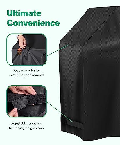 EpicMelody BBQ Grill Cover, 58inch 600D Heavy Duty Weather-Resistant Grill Cover for Outdoor Grill, Waterproof Gas Grill Covers with Straps & Handles, Barbecue Cover for Weber Nexgrill Grill and More - CookCave