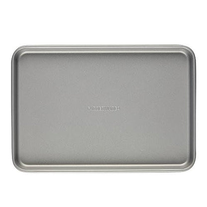 Farberware Bakeware Steel Nonstick Toaster Oven Pan Set, 4-Piece Baking Set, Gray - CookCave