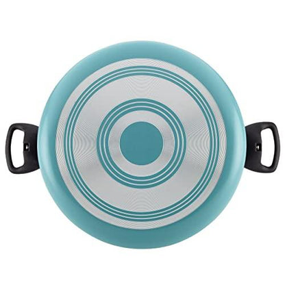 Farberware Cookware Nonstick Stockpot with Lid, 10.5 Quart, Aqua - CookCave