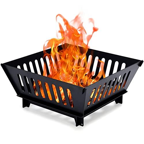 Fire Pits for Outside 17 Inch Collapsible Portable Plug Fire Pit for Camping Travel Picnic Bonfire Backyard Patio Garden Bon Fire Foldable Firepits for Outdoor Wood Burning with Storage Bag - CookCave