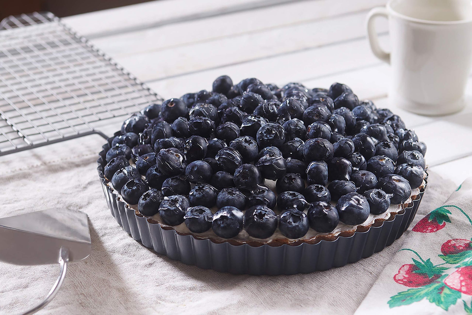 Fox Run Removable Bottom Non-Stick Tart and Quiche Pan, Loose Bottom Quiche Pan - 9.5-inch - CookCave