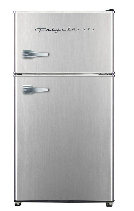 Frigidaire EFR341, 3.1 cu ft 2 Door Fridge and Freezer, Platinum Series, Stainless Steel, Double - CookCave
