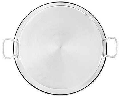 Garcima 16-inch Stainless Flat Bottom Paella Pan, 40cm - CookCave