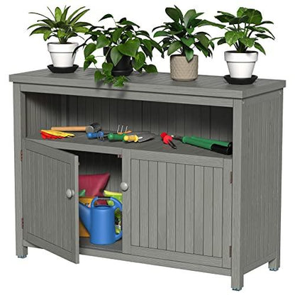 GDLF Outdoor Storage Cabinet Console Table Sideboard Buffet TV Stand, Furniture for Patio Entryway Deck - CookCave