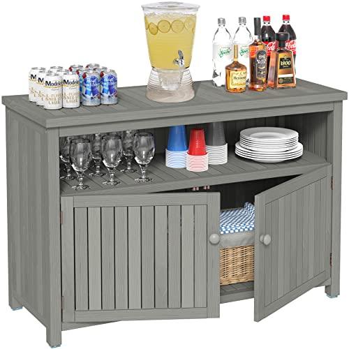 GDLF Outdoor Storage Cabinet Console Table Sideboard Buffet TV Stand, Furniture for Patio Entryway Deck - CookCave