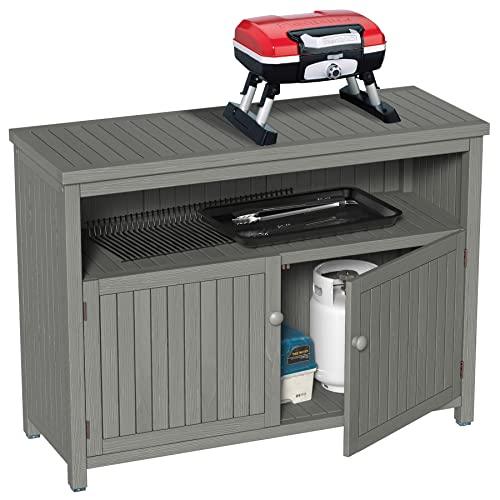 GDLF Outdoor Storage Cabinet Console Table Sideboard Buffet TV Stand, Furniture for Patio Entryway Deck - CookCave