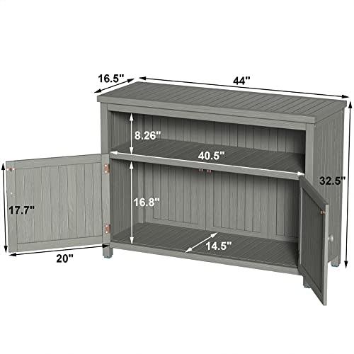 GDLF Outdoor Storage Cabinet Console Table Sideboard Buffet TV Stand, Furniture for Patio Entryway Deck - CookCave