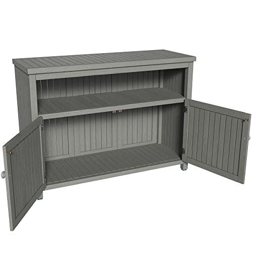 GDLF Outdoor Storage Cabinet Console Table Sideboard Buffet TV Stand, Furniture for Patio Entryway Deck - CookCave