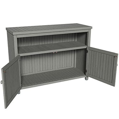GDLF Outdoor Storage Cabinet Console Table Sideboard Buffet TV Stand, Furniture for Patio Entryway Deck - CookCave