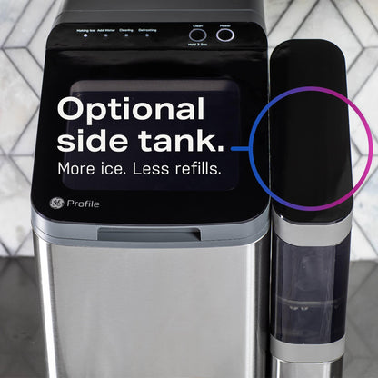 GE Profile Opal 1.0 Nugget Ice Maker| Countertop Pebble Ice Maker | Portable Ice Machine Makes up to 34 lbs. of Ice Per Day | Stainless Steel Finish - CookCave