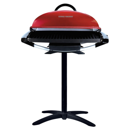 George Foreman 12-Serving Indoor/Outdoor Rectangular Electric Grill, Red, GFO201R - CookCave