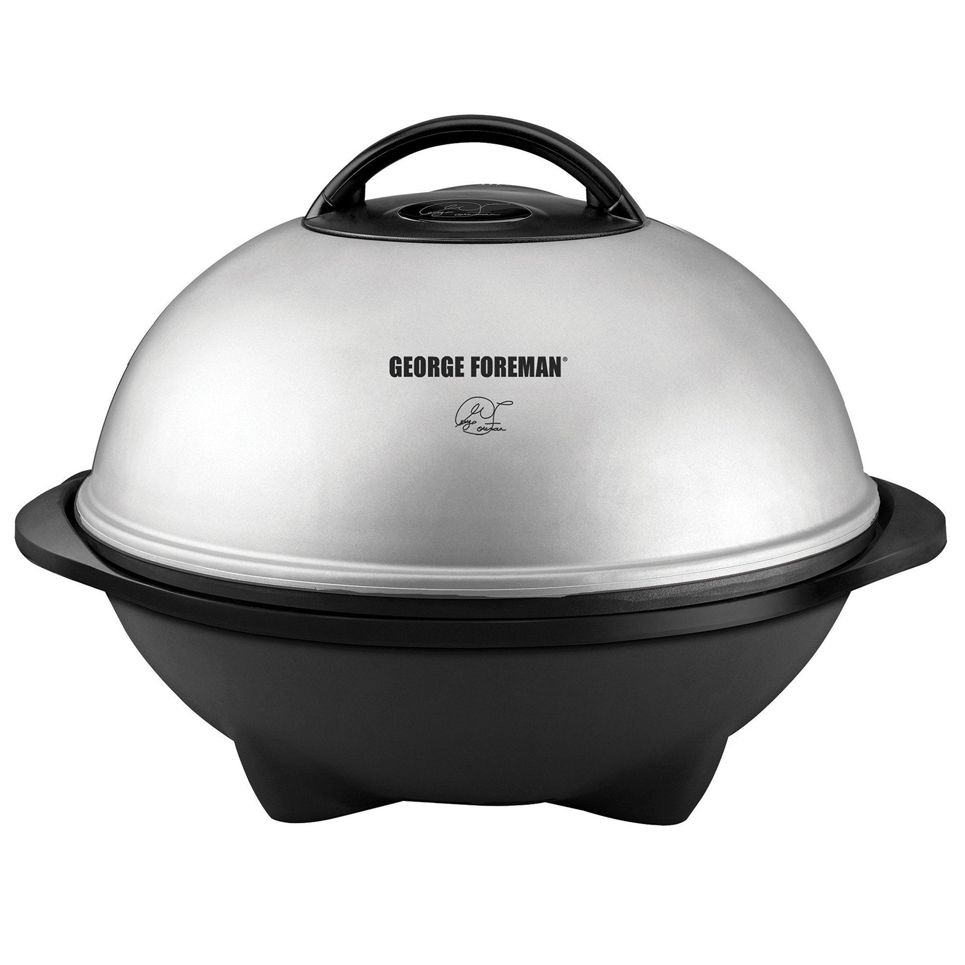 George Foreman, Silver, 12+ Servings Upto 15 Indoor/Outdoor Electric Grill, GGR50B, REGULAR - CookCave