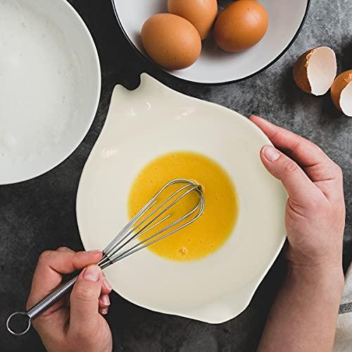 GLAD Mixing Bowl with Handle – 3 Quart | Heavy Duty Plastic with Pour Spout and Non-Slip Base | Dishwasher Safe Kitchen Supplies for Cooking and Baking, White - CookCave