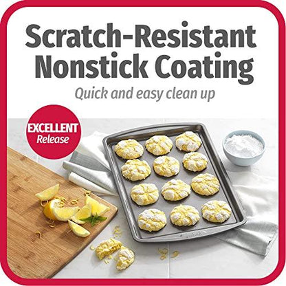 Goodcook Baking Sheet, 13 Inch x 9 Inch, Dark gray - 3 Piece - CookCave
