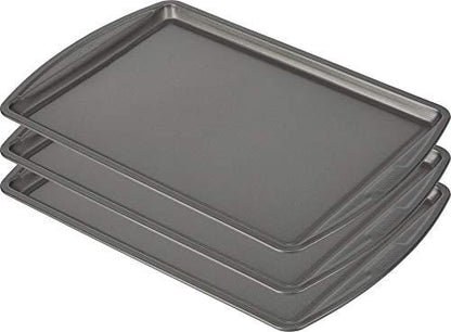 Goodcook Baking Sheet, 13 Inch x 9 Inch, Dark gray - 3 Piece - CookCave