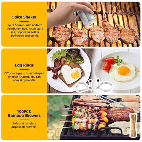 Griddle Accessories Kit, 139PCS Flat Top Griddle Grill Tools Set for Blackstone and Camp Chef, Professional Grill Utensils Set with Spatula, Basting Cover, Scraper for Men Women Outdoor Backyard BBQ - CookCave