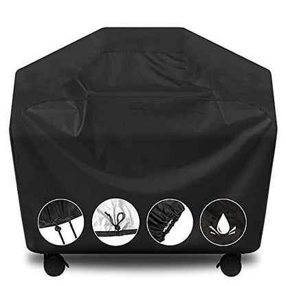 Grill Cover, BBQ Cover 58 inch,Waterproof BBQ Grill Cover,UV Resistant Gas Grill Cover,Durable and Convenient,Rip Resistant,Black Barbecue Grill Covers,Fits Grills of Weber,Brinkmann etc - CookCave