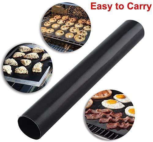 Grill Mat for Outdoor Grill Set of 5, Grill Sheets 100% Non-Stick Reusable, Heavy Duty, Barbecue Baking Mat Durable for Charcoal Gas Electric Grill, Easy to Clean, 15.75 x 13-Inch - CookCave