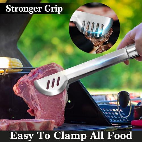GRILLART BBQ Grill Utensil Tools Set Reinforced BBQ Tongs 19-Piece Stainless-Steel Barbecue Grilling Accessories with Aluminum Storage Case -Complete Outdoor Grill Kit for Dad, Birthday Gift for Man - CookCave
