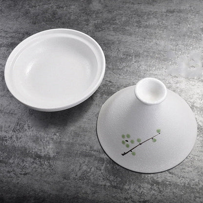 Hand Painted Ceramic Tagine Pot Handmade Moroccan Tagine Pot Non Stick Soup Pot Slow Cooker With Cone-Shaped Closed Lid For Casserole Dish,#2 - CookCave