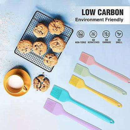 HAUSHOF Silicone Basting Pastry Brush, Heat Resistant Pastry Brush Set, One-Piece Design, Perfect for Baking, Grilling, Spreading Oil, Butter, BBQ Sauce, or Marinade, Dishwasher Safe - CookCave
