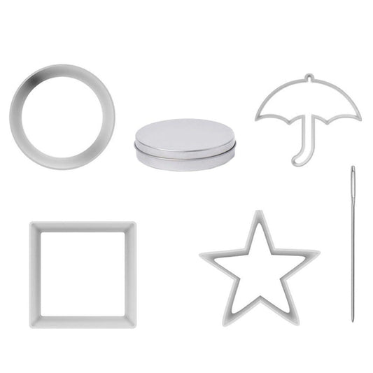 HOLIDYOYO 6pcs Korean Dalgona Kit Sugar Candy Making Tools Set Stainless Steel Cookie Cutter Baking Molds DIY Biscuit Tools Korean Game Biscuit Squid Candy Game Fondant Mold - CookCave