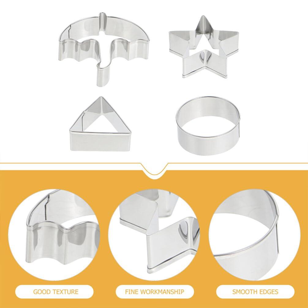 HOLIDYOYO 6pcs Korean Dalgona Kit Sugar Candy Making Tools Set Stainless Steel Cookie Cutter Baking Molds DIY Biscuit Tools Korean Game Biscuit Squid Candy Game Fondant Mold - CookCave