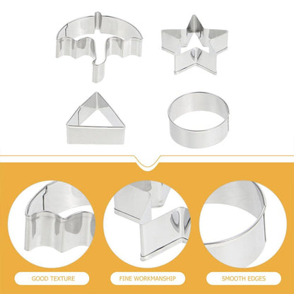 HOLIDYOYO 6pcs Korean Dalgona Kit Sugar Candy Making Tools Set Stainless Steel Cookie Cutter Baking Molds DIY Biscuit Tools Korean Game Biscuit Squid Candy Game Fondant Mold - CookCave