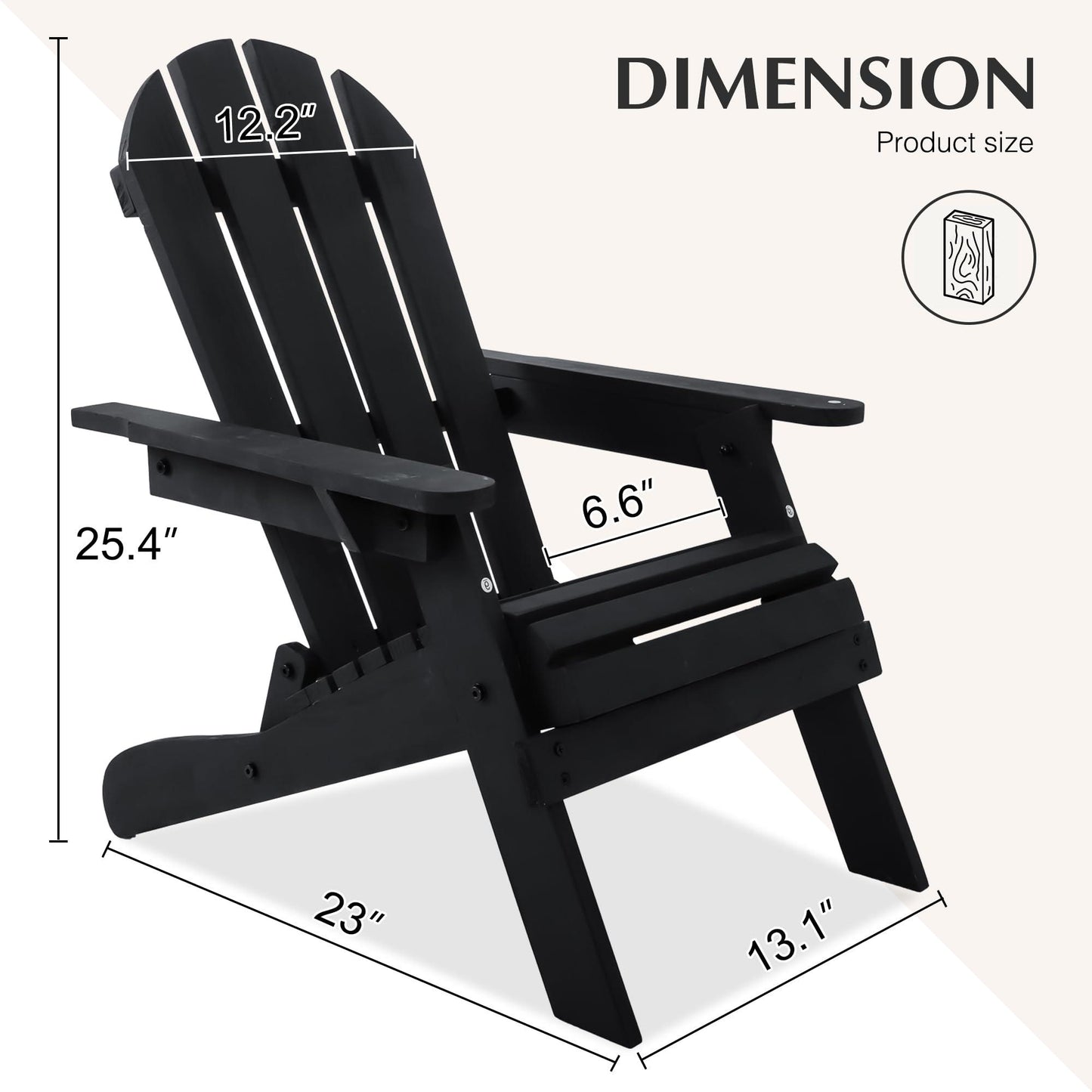 HOLTICO Kids Adirondack Chair, Outdoor Wooden Accent Toddler Adirondack Chair, Folding Adirondack Chair, Comfortable Kids Fire Pit Lounge Chairs for Yard, Garden, Patio - CookCave