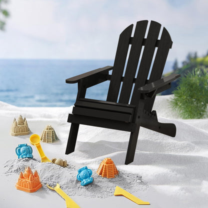 HOLTICO Kids Adirondack Chair, Outdoor Wooden Accent Toddler Adirondack Chair, Folding Adirondack Chair, Comfortable Kids Fire Pit Lounge Chairs for Yard, Garden, Patio - CookCave