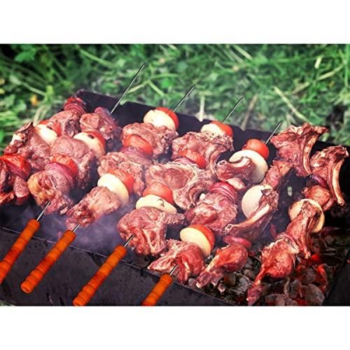 Home-Complete 4326466051 BBQ Grill Tools Set with Wood Handles & Knives Set-22 Pc Stainless Steel Barbecue Accessories with Wooden Handles, Case,4 Steak Knives, Spatula, Tongs - CookCave