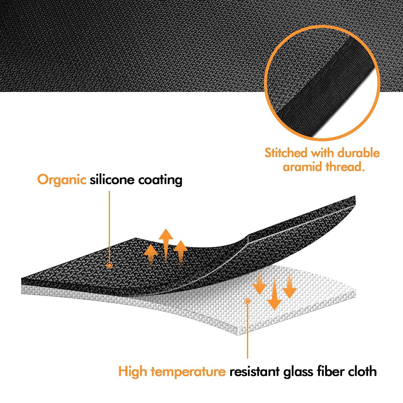 homenote Large Under Grill Mat, Durable 36 x 65 inches Deck and Patio Protective Mats, Fireproof Grill Pads for Outdoor, Perfect for Charcoal Grills, Gas Grills, Oil Fryers and Smokers - CookCave