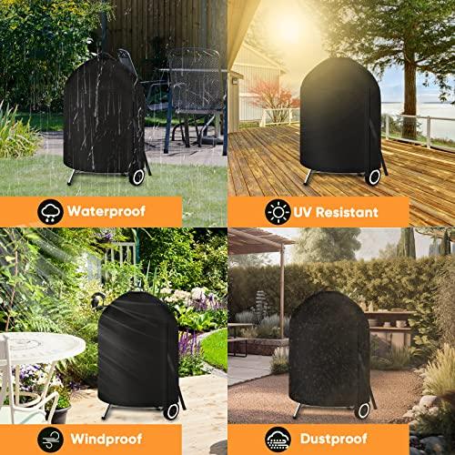 iCOVER Grill Cover for Weber 22 Inch Charcoal Kettle- Heavy Duty Waterproof BBQ Cover for Weber Char-Broil 22 Inch Charcoal Kettle Grills - CookCave