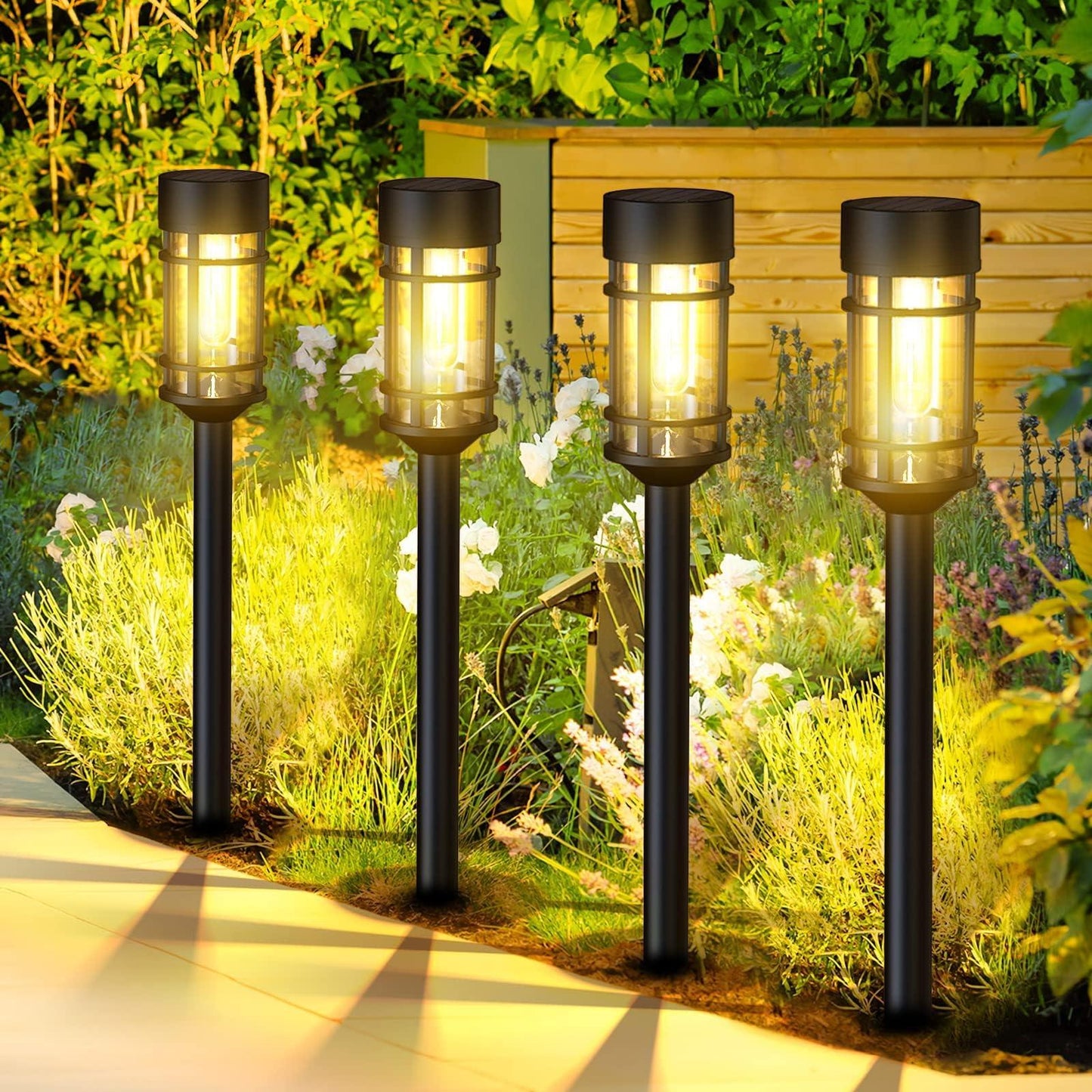 ILANCK Solar Pathway Lights 8 Pack, Bright Solar Lights Outdoor Waterproof IP65, LED Solar Garden Lights Metal Landscape Lighting for Yard, Lawn, Driveway… - CookCave