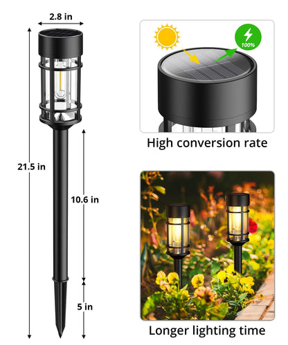 ILANCK Solar Pathway Lights 8 Pack, Bright Solar Lights Outdoor Waterproof IP65, LED Solar Garden Lights Metal Landscape Lighting for Yard, Lawn, Driveway… - CookCave