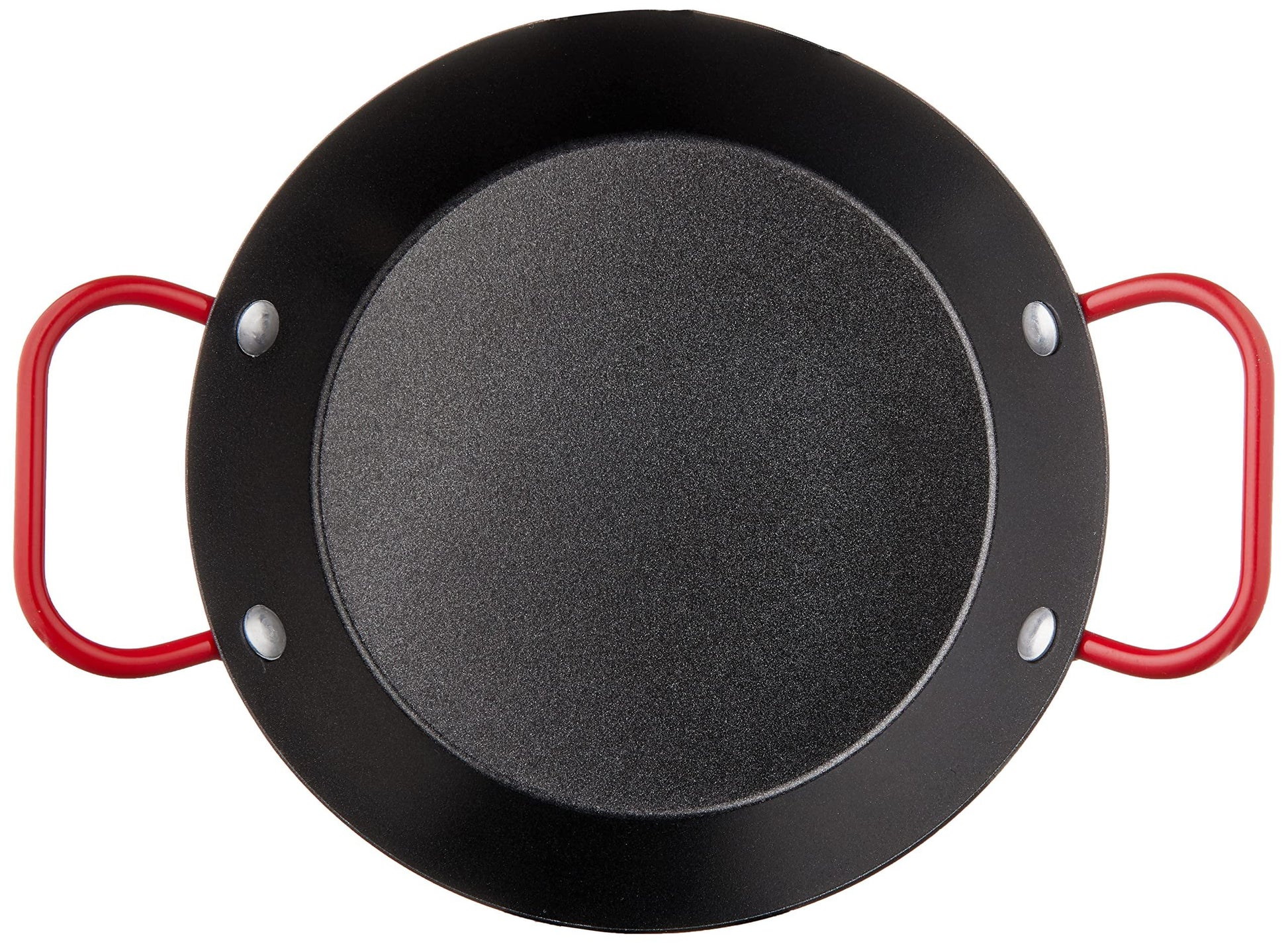 IMUSA USA Paella Pan, 6", Black with Red Handles - CookCave