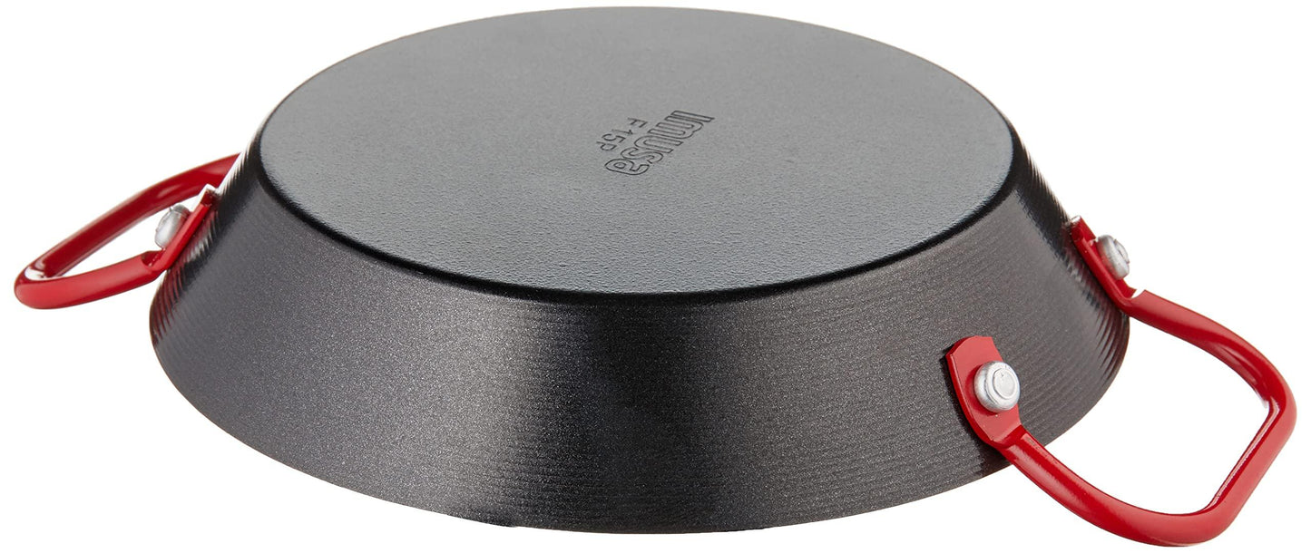 IMUSA USA Paella Pan, 6", Black with Red Handles - CookCave