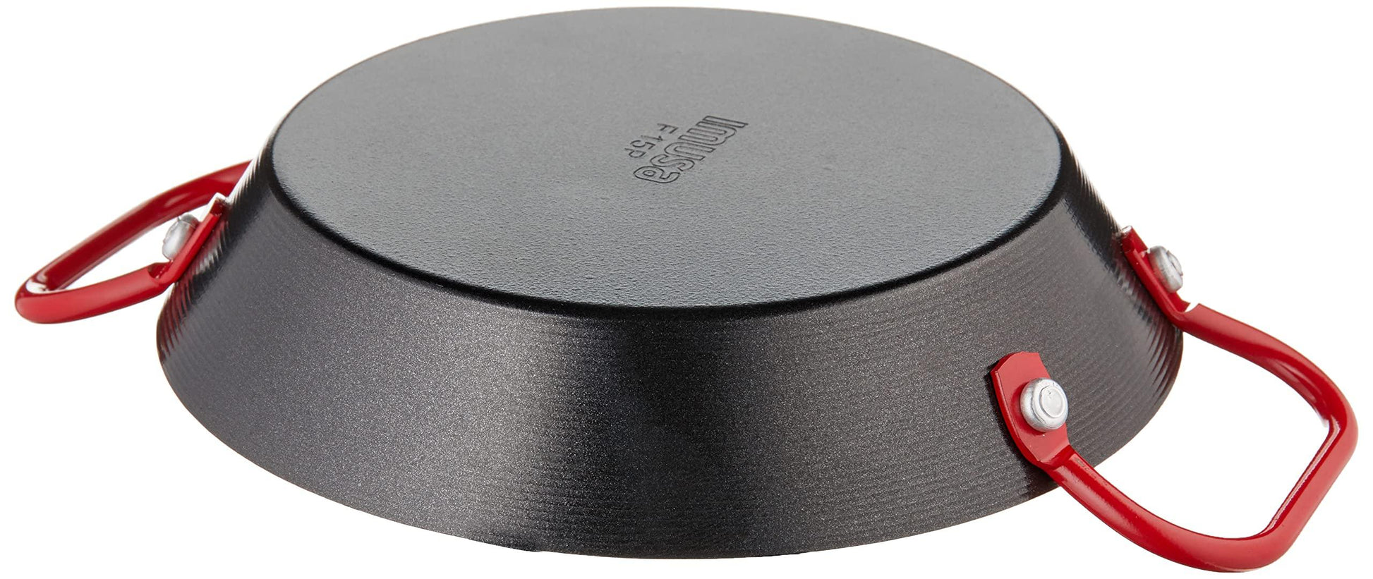 IMUSA USA Paella Pan, 6", Black with Red Handles - CookCave