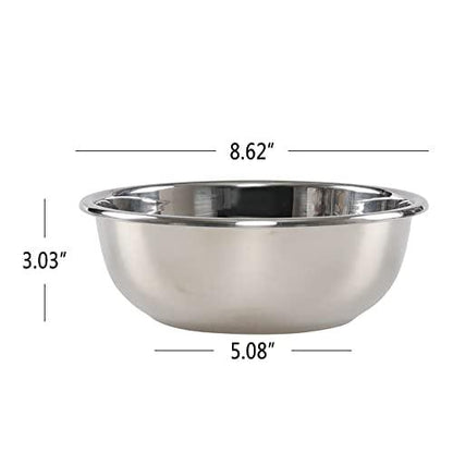 Innouse 4 Packs Stainless Steel Mixing Bowls, Metal Kitchen Prep Bowls - CookCave