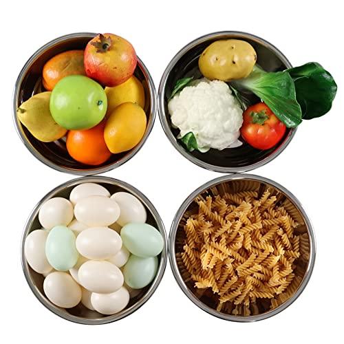 Innouse 4 Packs Stainless Steel Mixing Bowls, Metal Kitchen Prep Bowls - CookCave