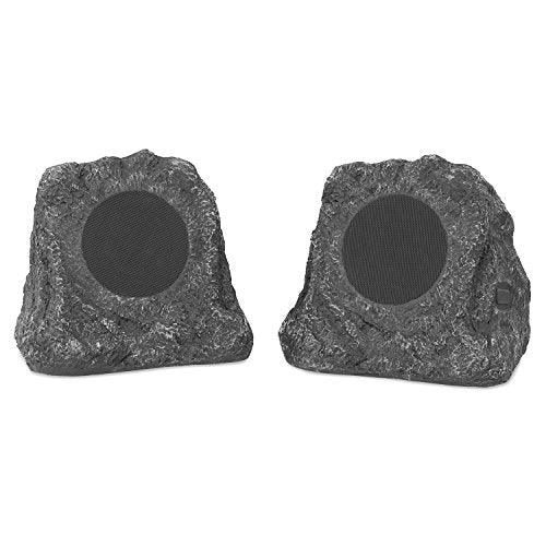 it.innovative technology Outdoor Rock Speaker Pair - Wireless Bluetooth Speakers for Garden, Patio, Waterproof Design, Built for all Seasons, Rechargeable Battery, Wireless Music Streaming, Charcoal - CookCave