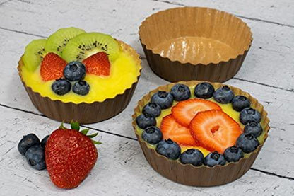 JA Kitchens Ridged Paper Coated Baking Cup - Sturdy for Baking and Serving (70) - CookCave