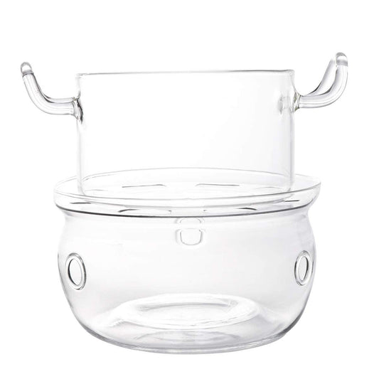 jojofuny 1 Set Fondue Chocolate Candy Chocolate Dessert Pot Chocolate for Fondue Glass Double Boiler Modeling Chocolate Glass Melting Pot Cheese Warmer Pot Mini Double Boiler Steamer Small - CookCave