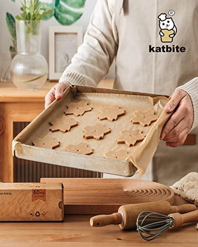 Katbite 12x16 Inch Parchment Paper Sheets, Pre cut Unbleached Baking Paper, Heavy Duty & Non-stick for Half Sheet Baking, Cooking, Grilling Wrapping Foods - CookCave