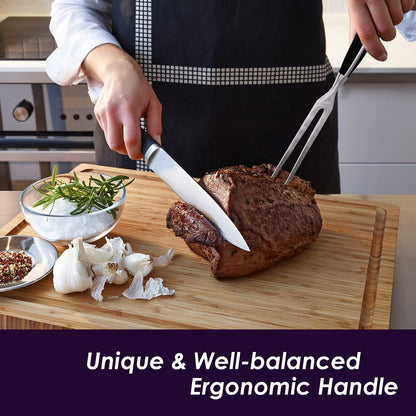 Kaycrown Stainless Steel Carving Fork For Meat Cook Forks Meat Fork BBQ Fork Barbecue Tools Carving Meat Fork Pasta Fork With Comfortable Handle - CookCave