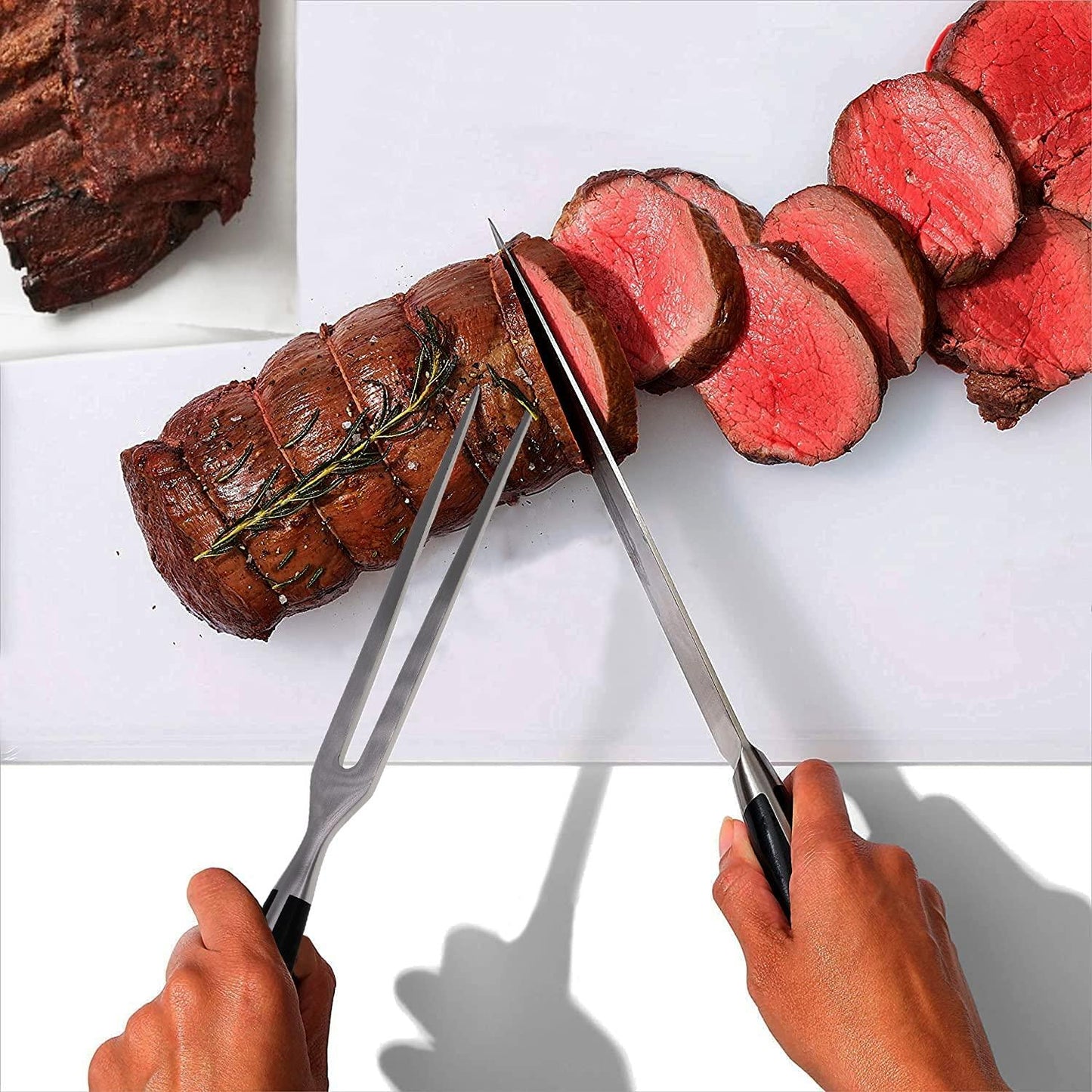 Kaycrown Stainless Steel Carving Fork For Meat Cook Forks Meat Fork BBQ Fork Barbecue Tools Carving Meat Fork Pasta Fork With Comfortable Handle - CookCave