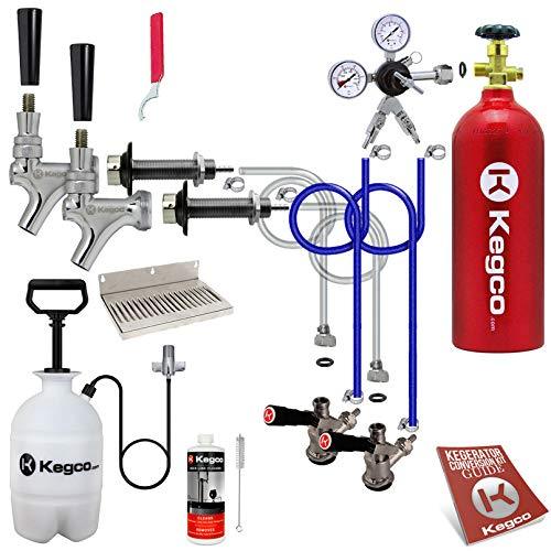 Kegco 3PUCK2-5T Kegerator Kit, 2-Tap, Chrome - CookCave